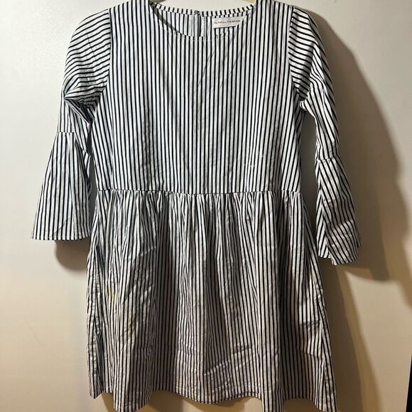 Anthropologie Faithful the Brand “Phoebe” Striped Babydoll Dress Sz 2 - Picture 3 of 7